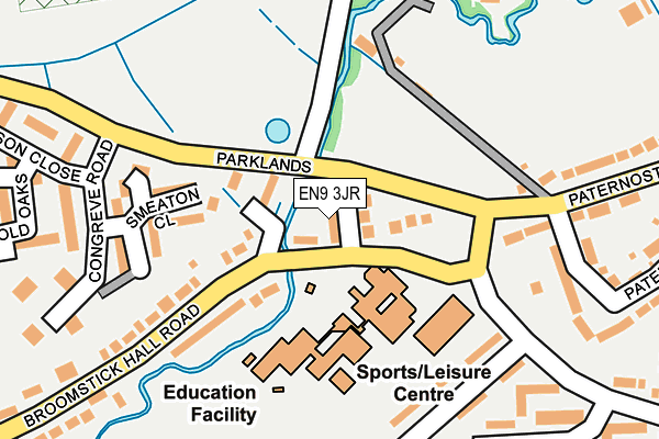 EN9 3JR map - OS OpenMap – Local (Ordnance Survey)