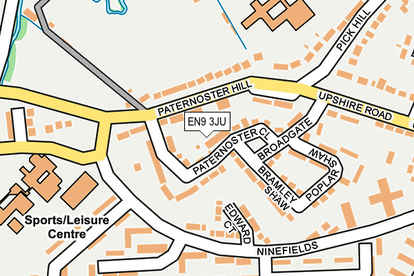 EN9 3JU map - OS OpenMap – Local (Ordnance Survey)