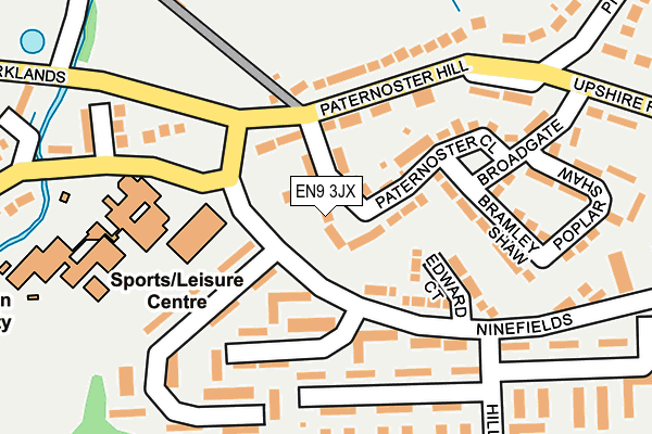 EN9 3JX map - OS OpenMap – Local (Ordnance Survey)