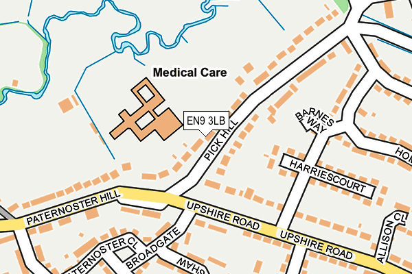EN9 3LB map - OS OpenMap – Local (Ordnance Survey)