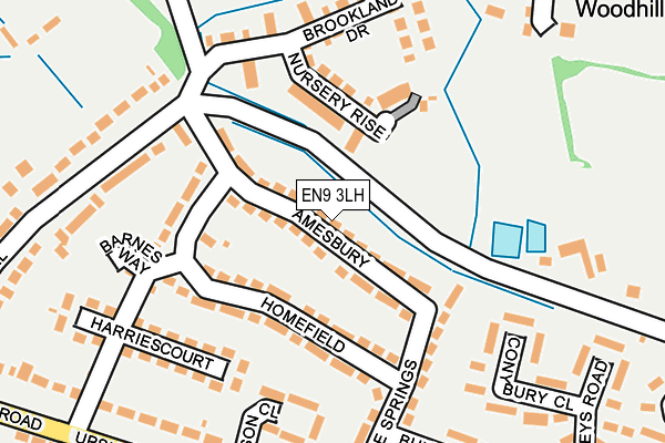 EN9 3LH map - OS OpenMap – Local (Ordnance Survey)