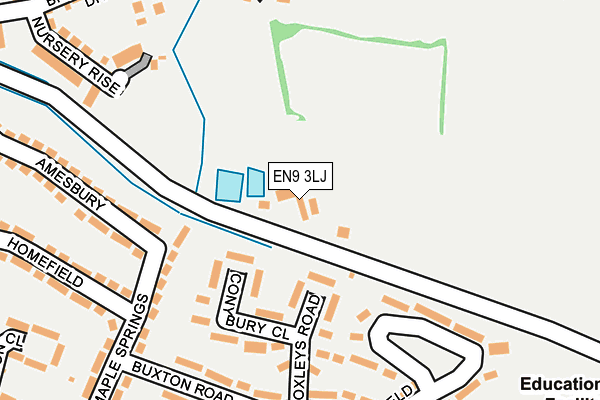EN9 3LJ map - OS OpenMap – Local (Ordnance Survey)