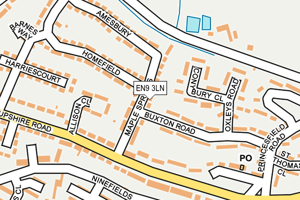 EN9 3LN map - OS OpenMap – Local (Ordnance Survey)