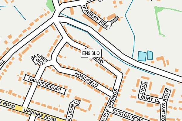 EN9 3LQ map - OS OpenMap – Local (Ordnance Survey)