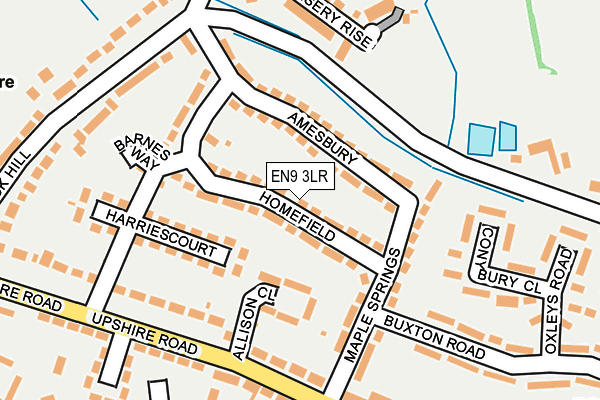 EN9 3LR map - OS OpenMap – Local (Ordnance Survey)