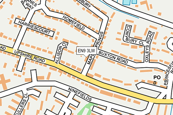 EN9 3LW map - OS OpenMap – Local (Ordnance Survey)