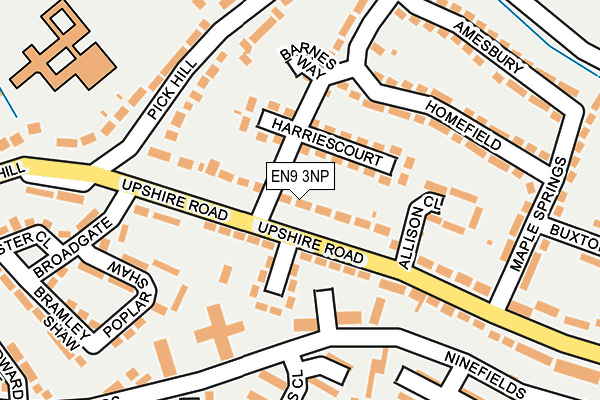 EN9 3NP map - OS OpenMap – Local (Ordnance Survey)