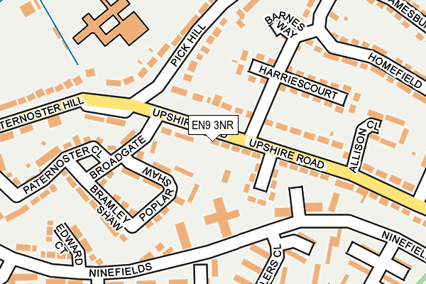 EN9 3NR map - OS OpenMap – Local (Ordnance Survey)