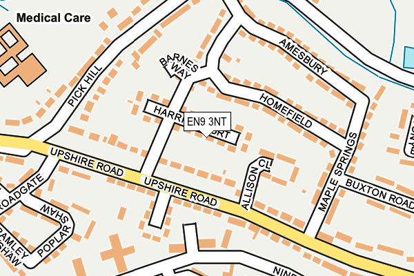 EN9 3NT map - OS OpenMap – Local (Ordnance Survey)