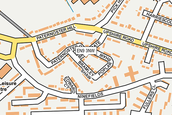 EN9 3NW map - OS OpenMap – Local (Ordnance Survey)