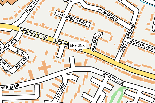 EN9 3NX map - OS OpenMap – Local (Ordnance Survey)