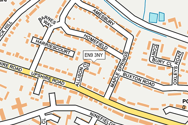 EN9 3NY map - OS OpenMap – Local (Ordnance Survey)