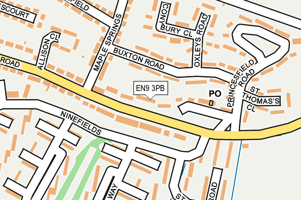 EN9 3PB map - OS OpenMap – Local (Ordnance Survey)