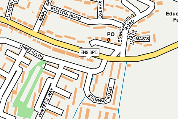 EN9 3PD map - OS OpenMap – Local (Ordnance Survey)