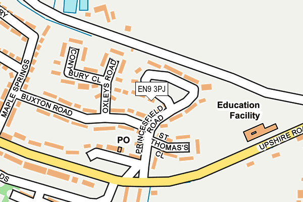EN9 3PJ map - OS OpenMap – Local (Ordnance Survey)