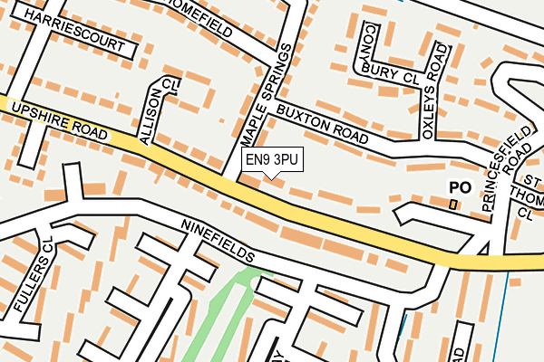 EN9 3PU map - OS OpenMap – Local (Ordnance Survey)