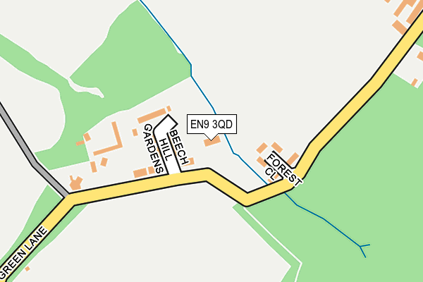 EN9 3QD map - OS OpenMap – Local (Ordnance Survey)