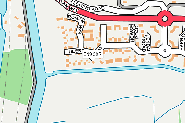 EN9 3XR map - OS OpenMap – Local (Ordnance Survey)
