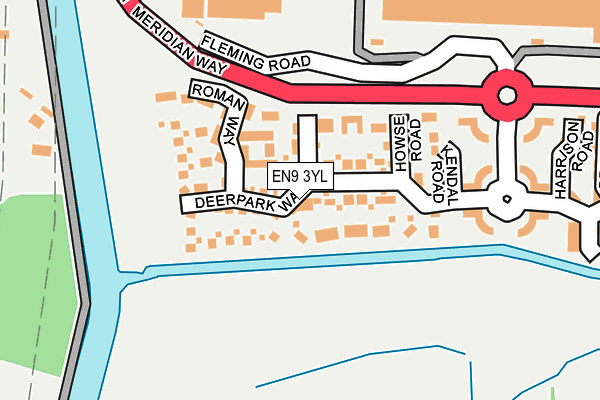EN9 3YL map - OS OpenMap – Local (Ordnance Survey)