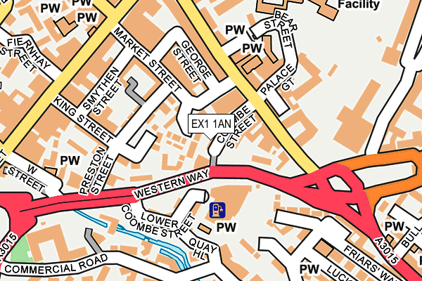 EX1 1AN map - OS OpenMap – Local (Ordnance Survey)