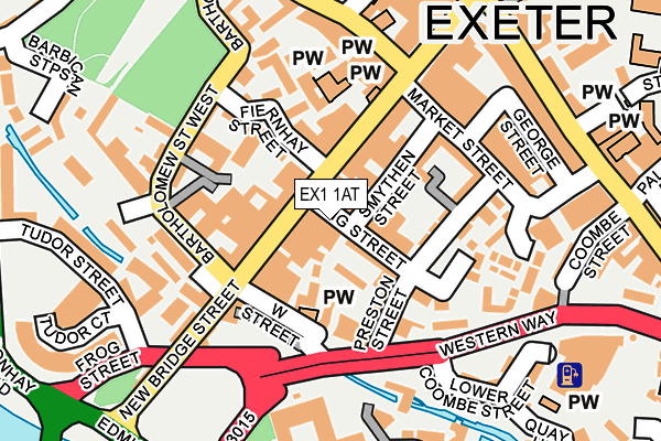 EX1 1AT map - OS OpenMap – Local (Ordnance Survey)