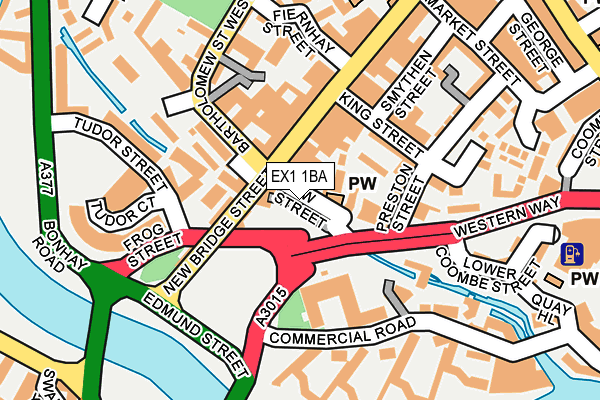 EX1 1BA map - OS OpenMap – Local (Ordnance Survey)