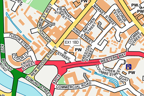 EX1 1BD map - OS OpenMap – Local (Ordnance Survey)