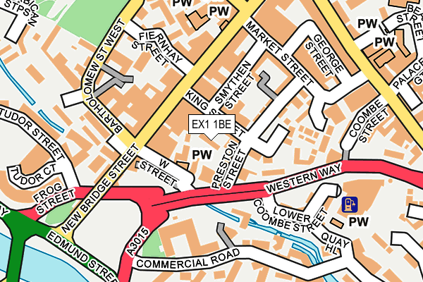 EX1 1BE map - OS OpenMap – Local (Ordnance Survey)