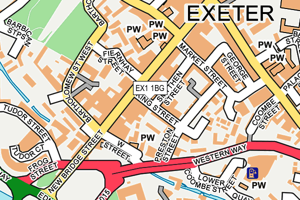 EX1 1BG map - OS OpenMap – Local (Ordnance Survey)