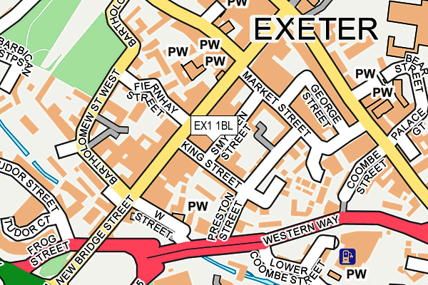 EX1 1BL map - OS OpenMap – Local (Ordnance Survey)