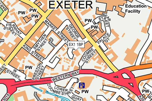 EX1 1BP map - OS OpenMap – Local (Ordnance Survey)