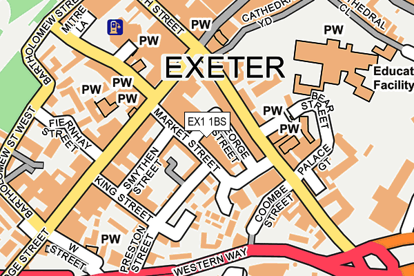 EX1 1BS map - OS OpenMap – Local (Ordnance Survey)