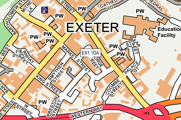 EX1 1DA map - OS OpenMap – Local (Ordnance Survey)