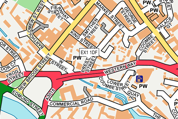 EX1 1DF map - OS OpenMap – Local (Ordnance Survey)