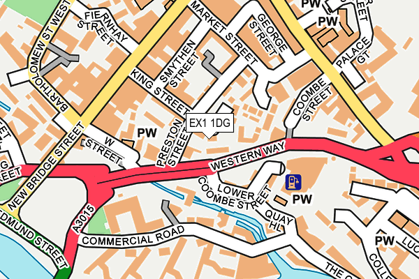 EX1 1DG map - OS OpenMap – Local (Ordnance Survey)