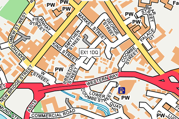 EX1 1DQ map - OS OpenMap – Local (Ordnance Survey)