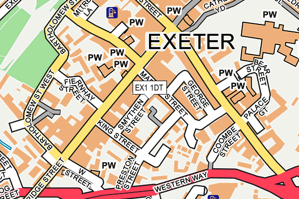 EX1 1DT map - OS OpenMap – Local (Ordnance Survey)