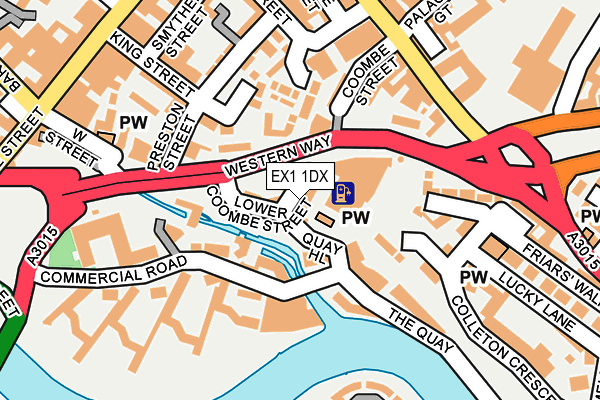 EX1 1DX map - OS OpenMap – Local (Ordnance Survey)