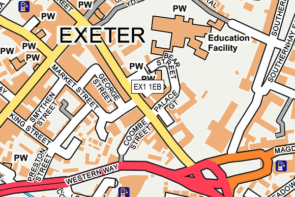 EX1 1EB map - OS OpenMap – Local (Ordnance Survey)