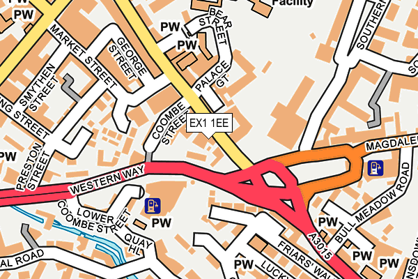 EX1 1EE map - OS OpenMap – Local (Ordnance Survey)