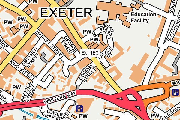 EX1 1EG map - OS OpenMap – Local (Ordnance Survey)