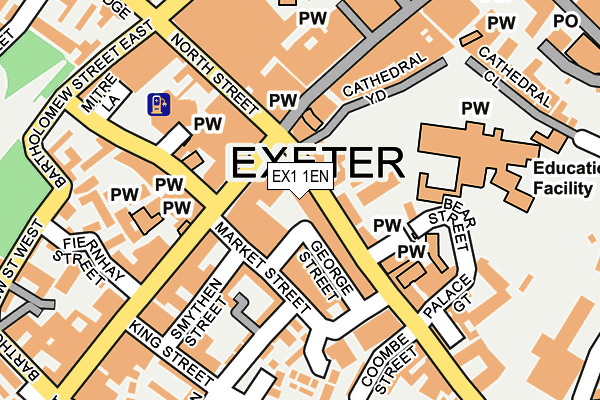 EX1 1EN map - OS OpenMap – Local (Ordnance Survey)