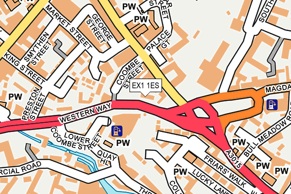 EX1 1ES map - OS OpenMap – Local (Ordnance Survey)
