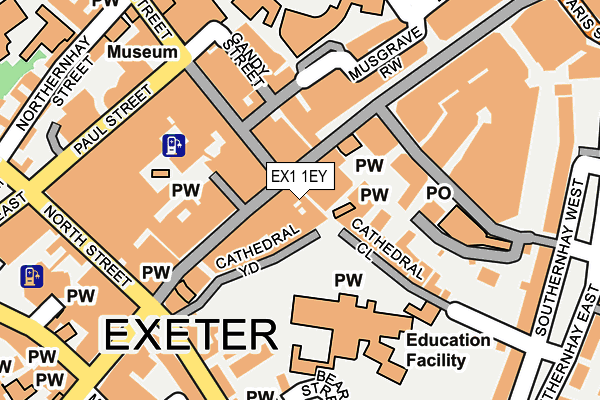 EX1 1EY map - OS OpenMap – Local (Ordnance Survey)