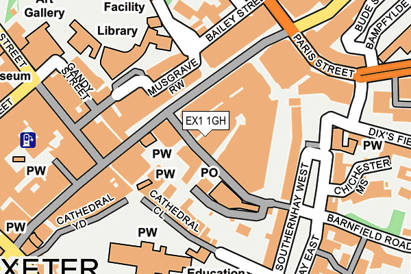 EX1 1GH map - OS OpenMap – Local (Ordnance Survey)