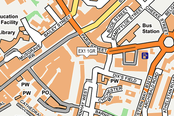 EX1 1GR map - OS OpenMap – Local (Ordnance Survey)