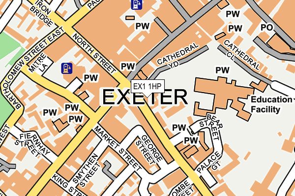 EX1 1HP map - OS OpenMap – Local (Ordnance Survey)