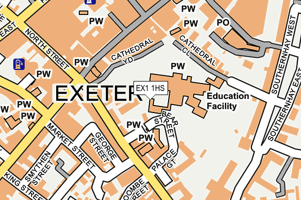 EX1 1HS map - OS OpenMap – Local (Ordnance Survey)