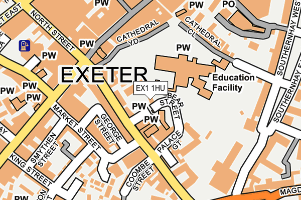 EX1 1HU map - OS OpenMap – Local (Ordnance Survey)