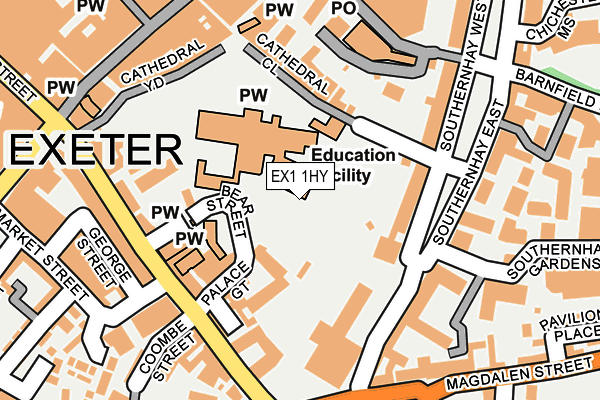 EX1 1HY map - OS OpenMap – Local (Ordnance Survey)